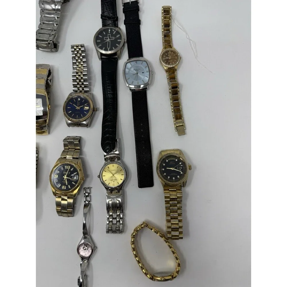 Lot of 20+ Mixed Watches Untested As-Is For Parts Repair Men Women Gold Silver